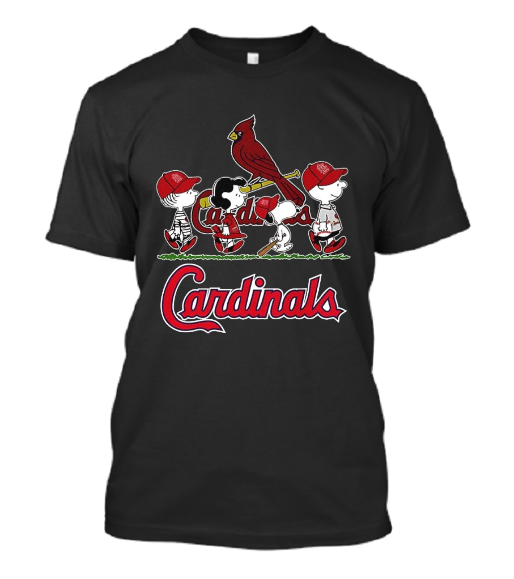 St. Louis Cardinals Peanuts Snoopy Charlie Brown Lucy Baseball T-Shirt