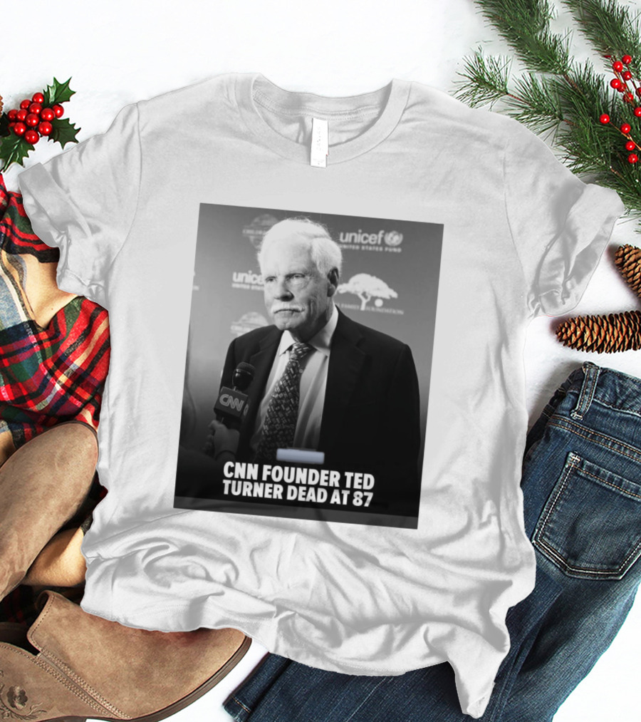 CNN Founder Ted Turner Dead At 87 UNICEF Interview T-Shirt