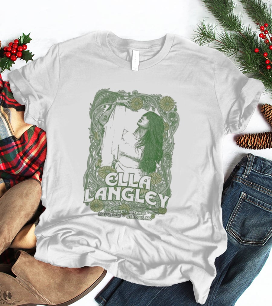 Ella Langley St. Louis Tour May 8 2026 Flowers And Guitar T-Shirt