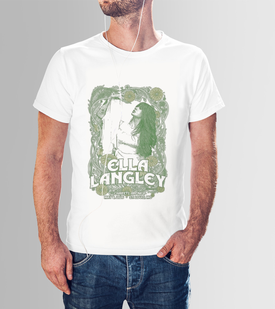 Ella Langley St. Louis Tour May 8 2026 Flowers And Guitar T-Shirt