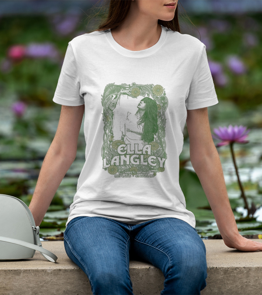 Ella Langley St. Louis Tour May 8 2026 Flowers And Guitar T-Shirt