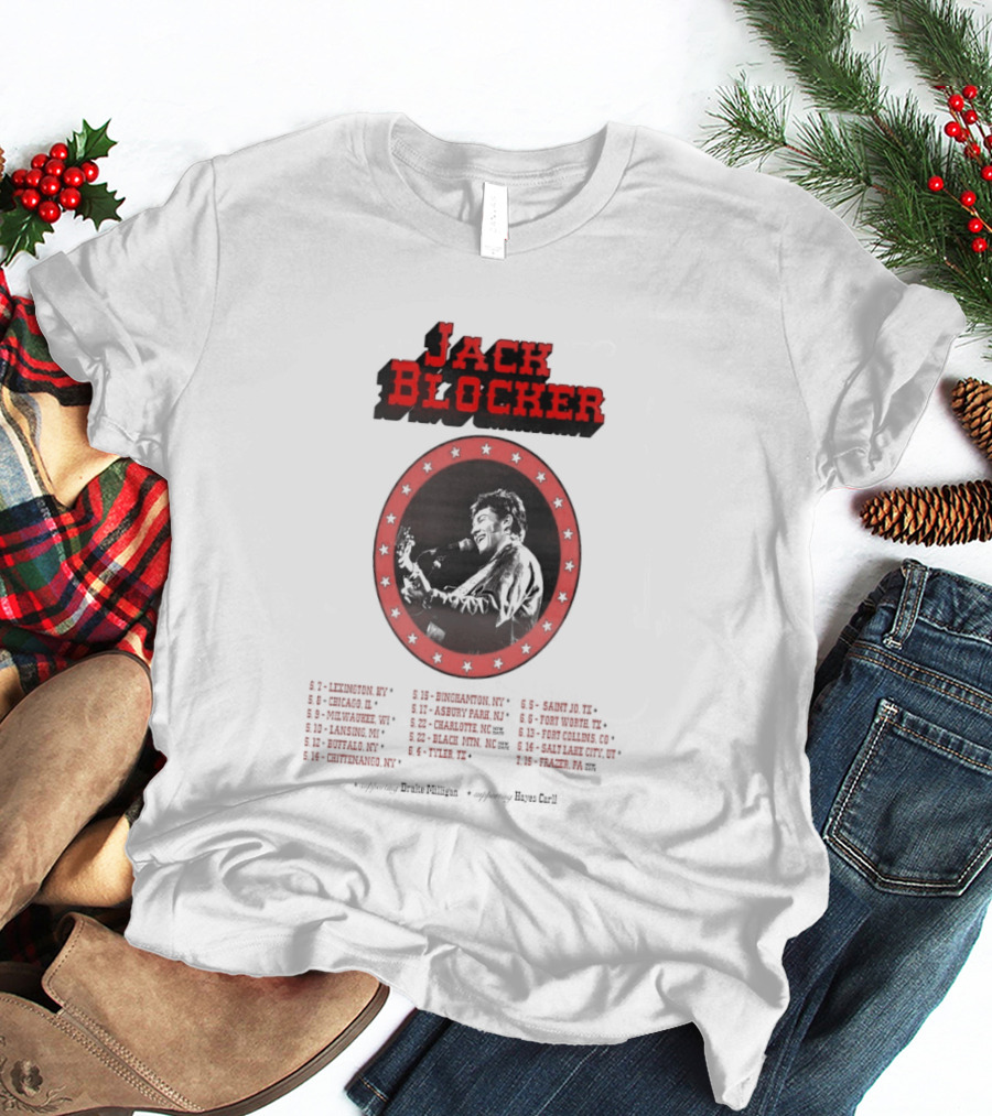 Jack Blocker 2026 Tour Live In Concert Event With Red Stars T-Shirt