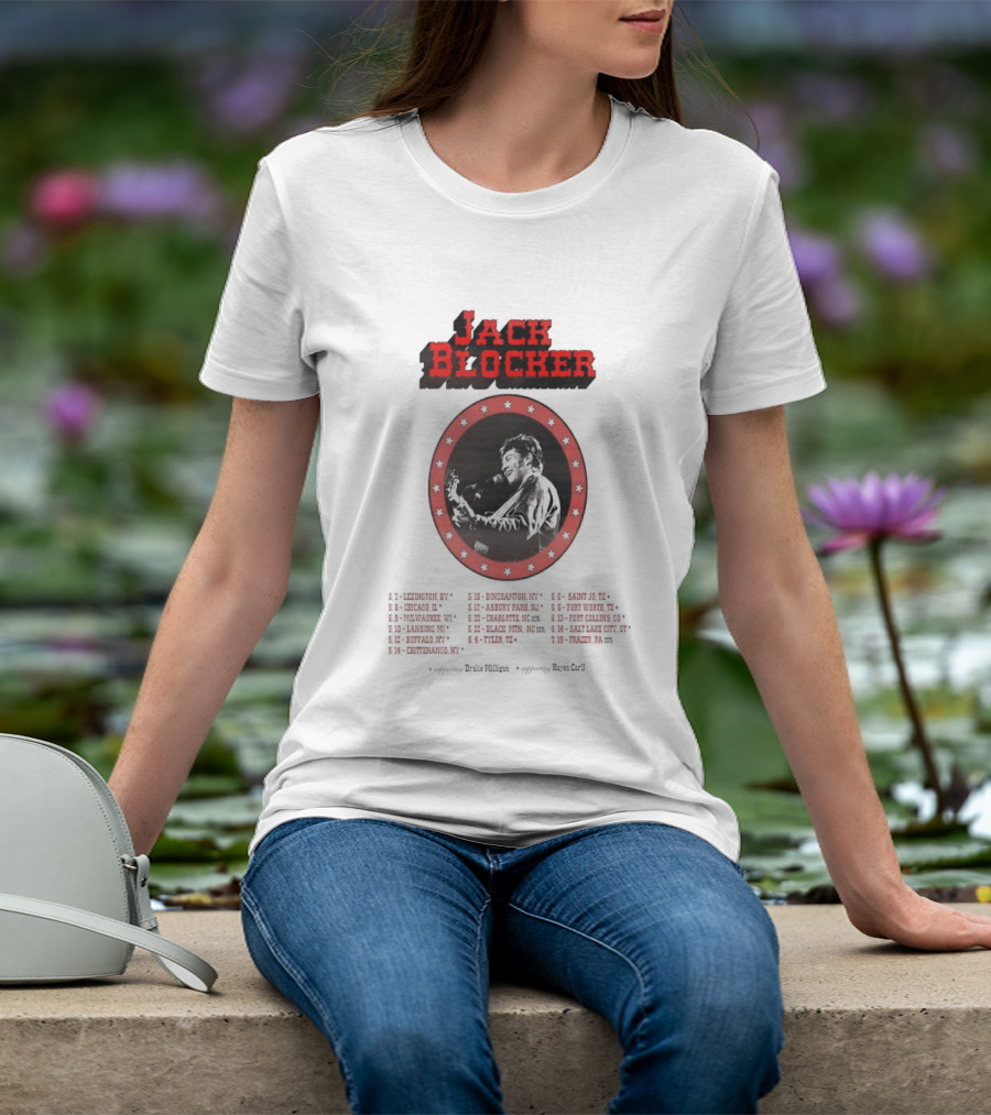 Jack Blocker 2026 Tour Live In Concert Event With Red Stars T-Shirt