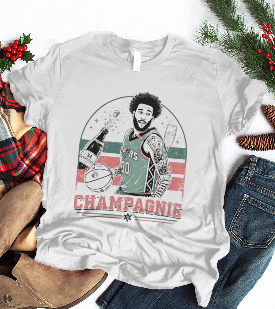 Julian Champagnie San Antonio Spurs Basketball 90s T-Shirt