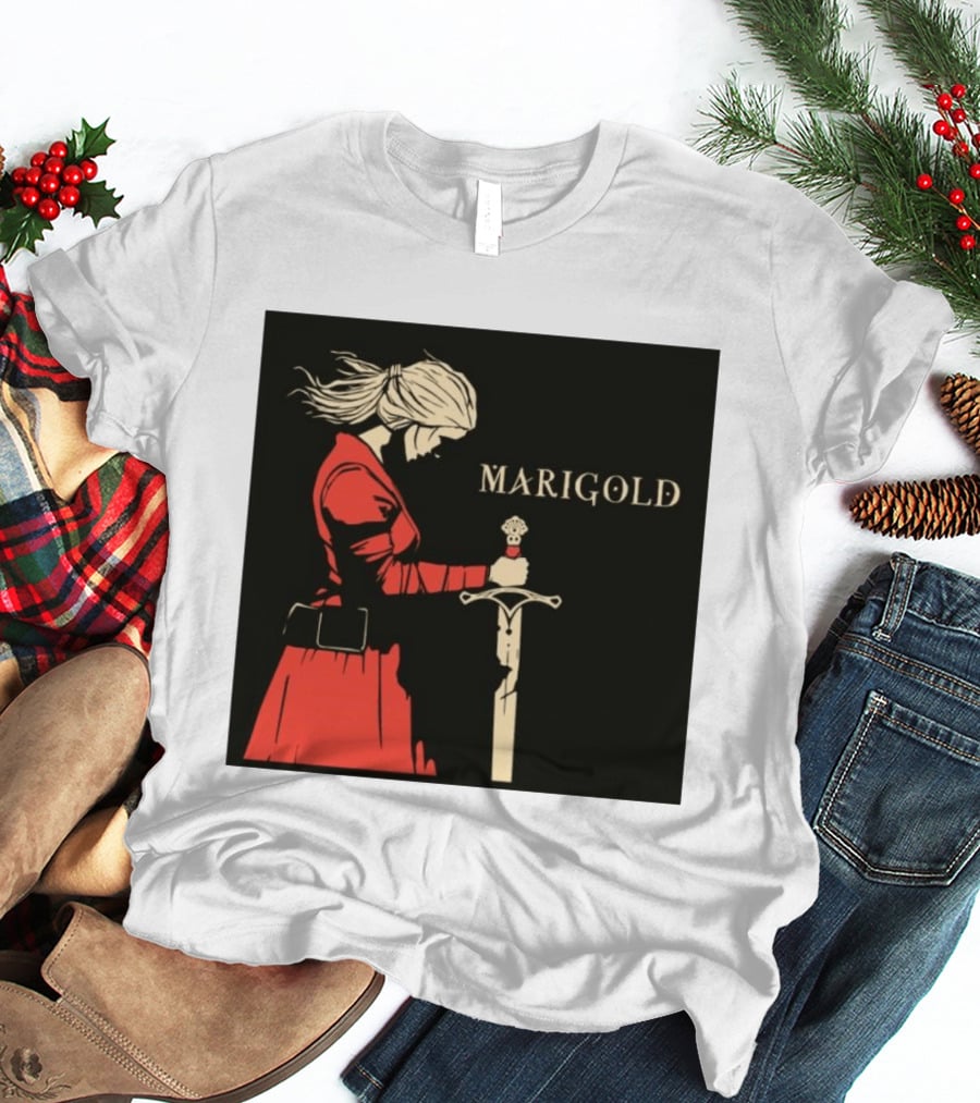 Marigold Witch Bolt Warrior Woman With Sword T-Shirt