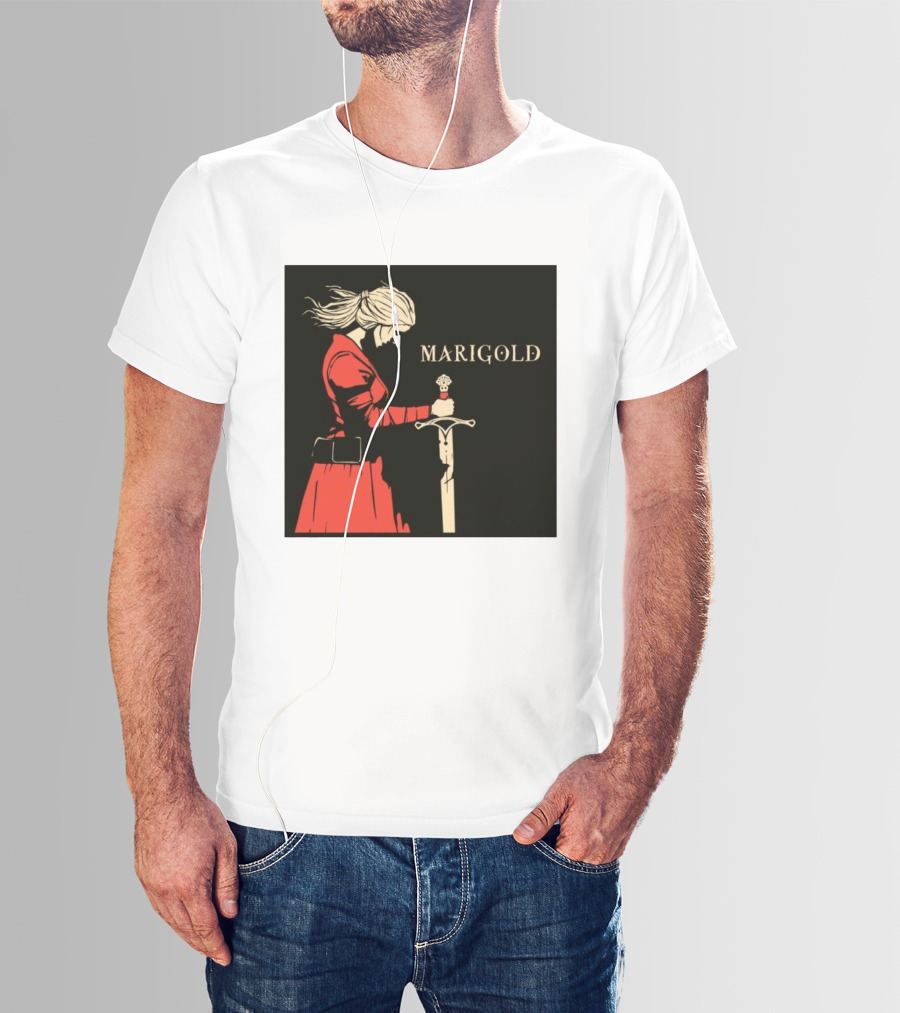 Marigold Witch Bolt Warrior Woman With Sword T-Shirt
