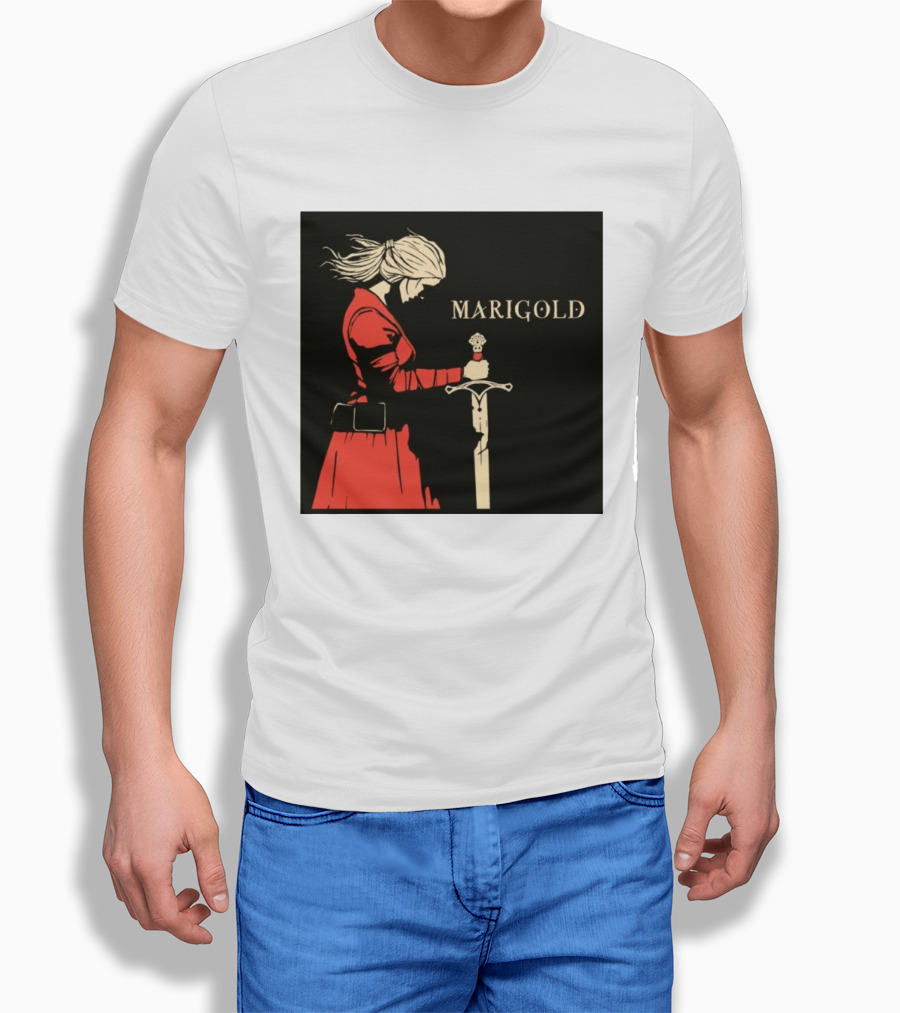 Marigold Witch Bolt Warrior Woman With Sword T-Shirt