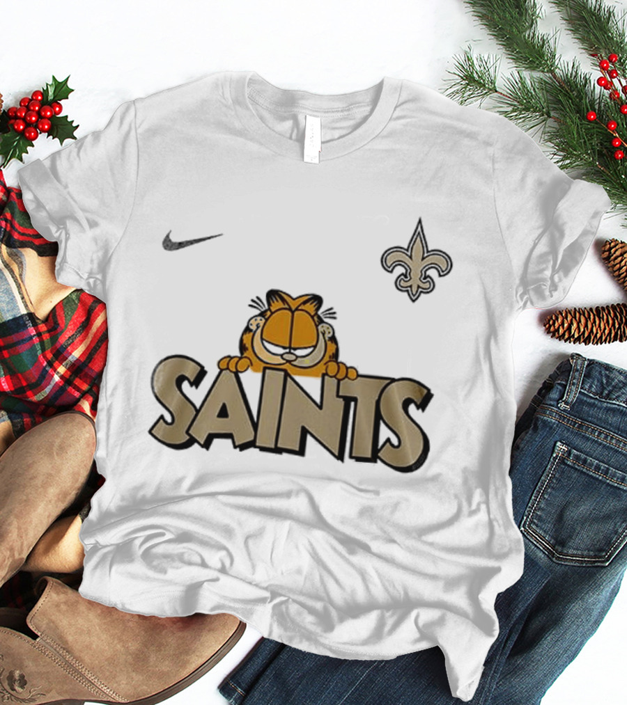 New Orleans Saints Garfield Nike Fleur De Lis T-Shirt