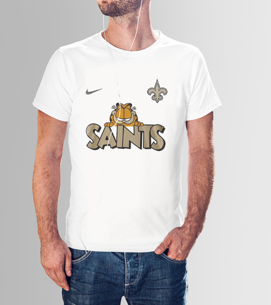 New Orleans Saints Garfield Nike Fleur De Lis T-Shirt