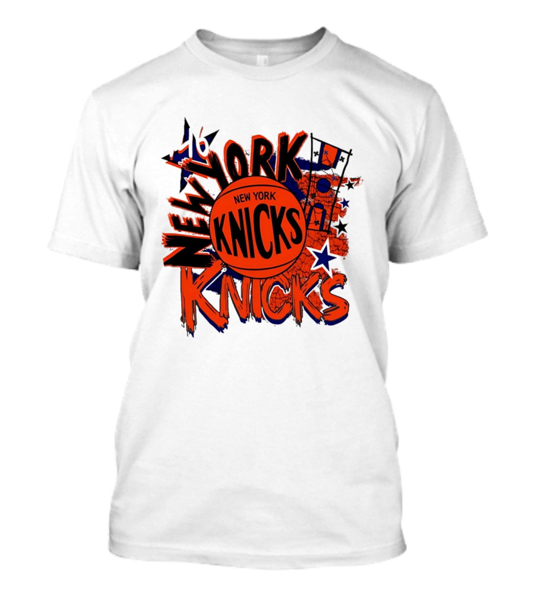 New York Knicks Hardwood Classics Play By Play Vintage Team Basketball T-Shirt