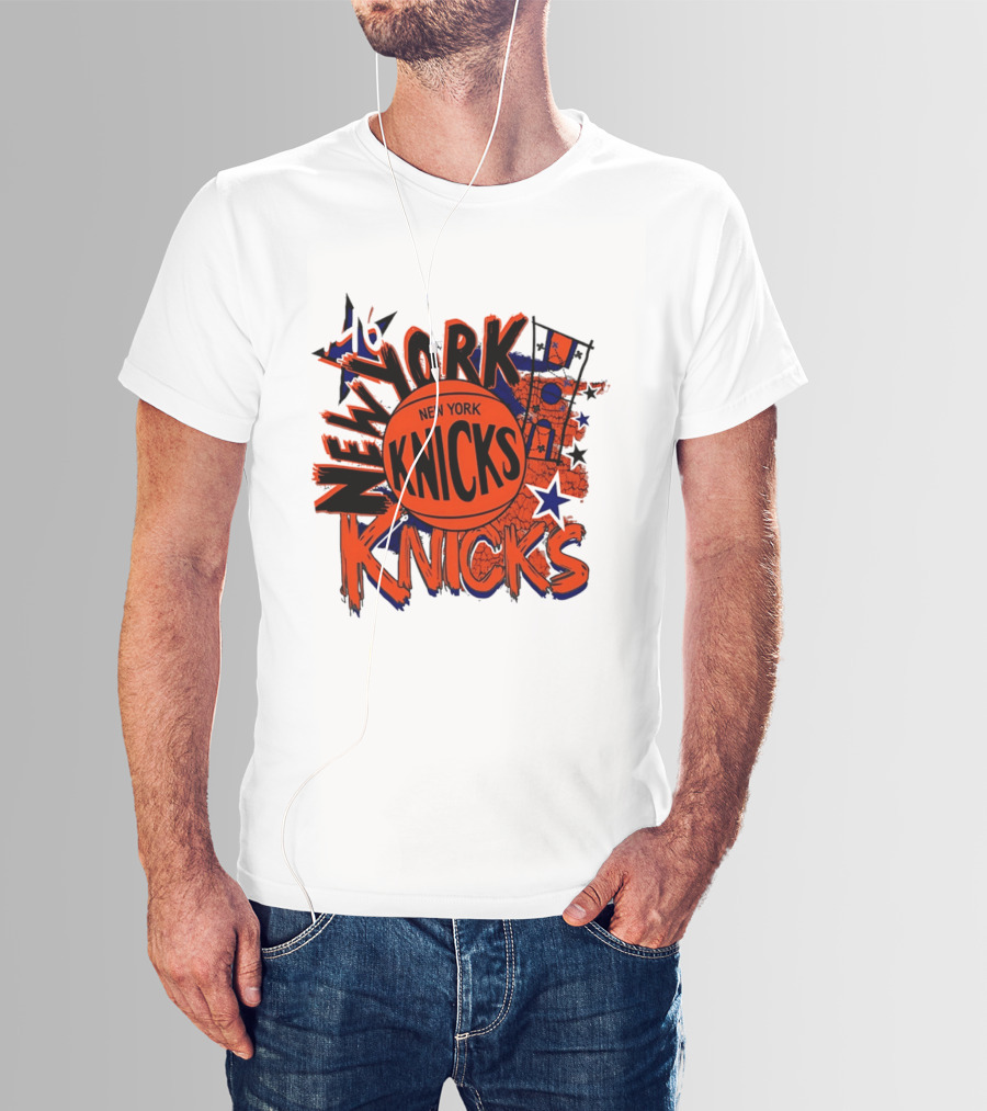 New York Knicks Hardwood Classics Play By Play Vintage Team Basketball T-Shirt