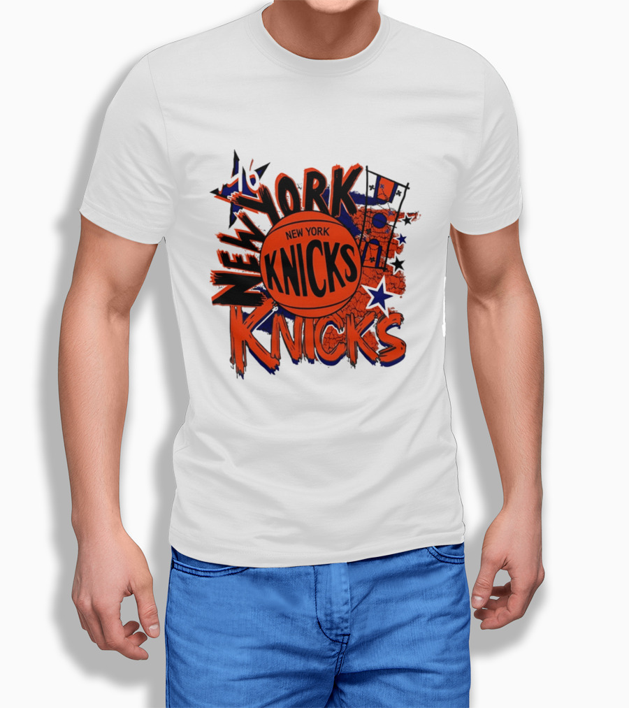 New York Knicks Hardwood Classics Play By Play Vintage Team Basketball T-Shirt