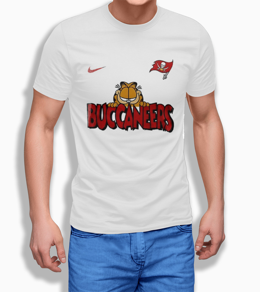 Nike Tampa Bay Buccaneers Garfield Football Fan Art NFL T-Shirt