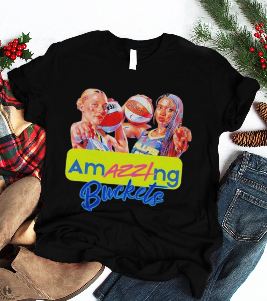 Amazzing Buckets Paige Bueckers Azzi Fudd Dallas Wings Basketball T-Shirt