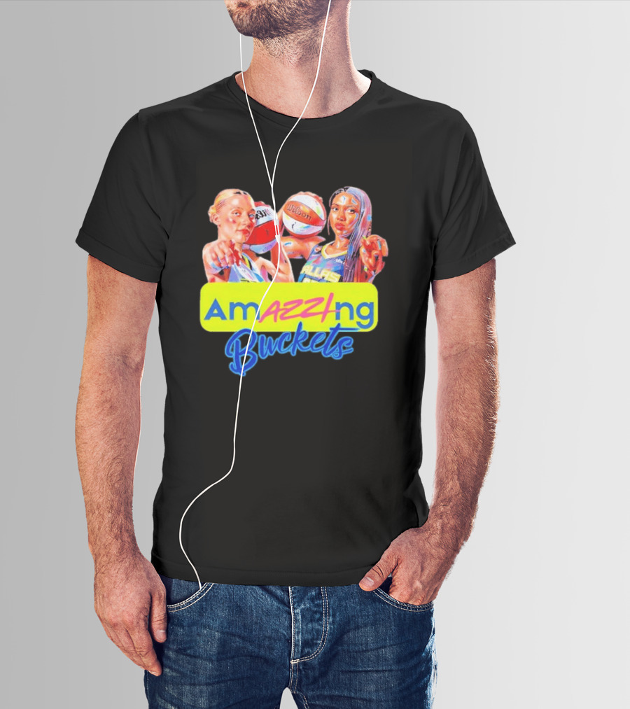 Amazzing Buckets Paige Bueckers Azzi Fudd Dallas Wings Basketball T-Shirt