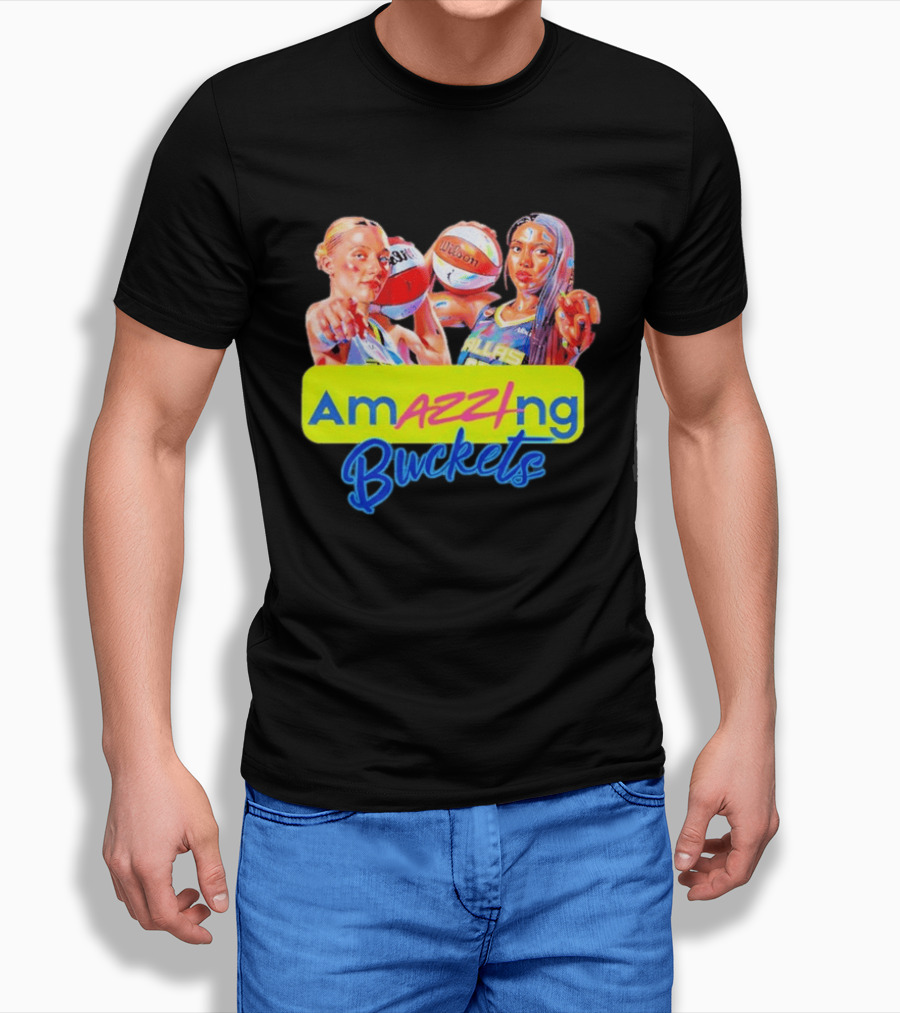Amazzing Buckets Paige Bueckers Azzi Fudd Dallas Wings Basketball T-Shirt