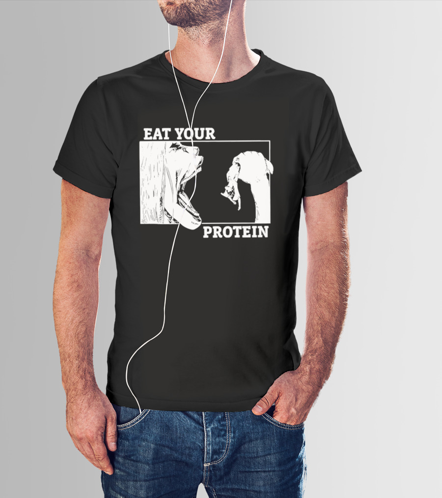 Attack On Titan Eat Your Protein Anime Eaten Scene T-Shirt