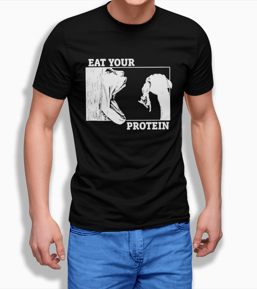 Attack On Titan Eat Your Protein Anime Eaten Scene T-Shirt