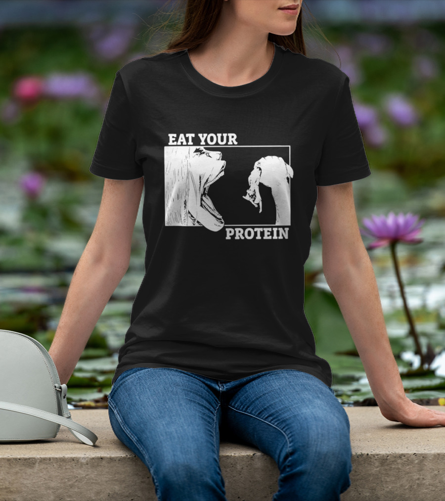 Attack On Titan Eat Your Protein Anime Eaten Scene T-Shirt