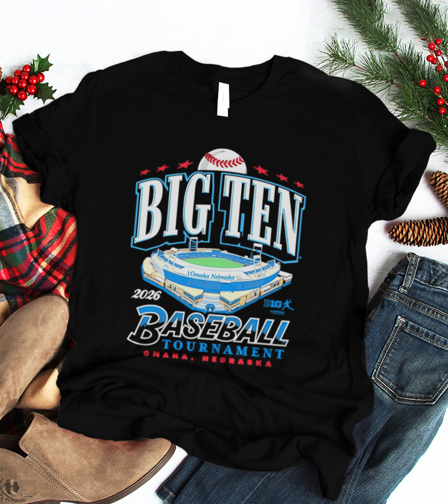 Big Ten Baseball Tournament 2026 Omaha Nebraska Stadium Event T-Shirt