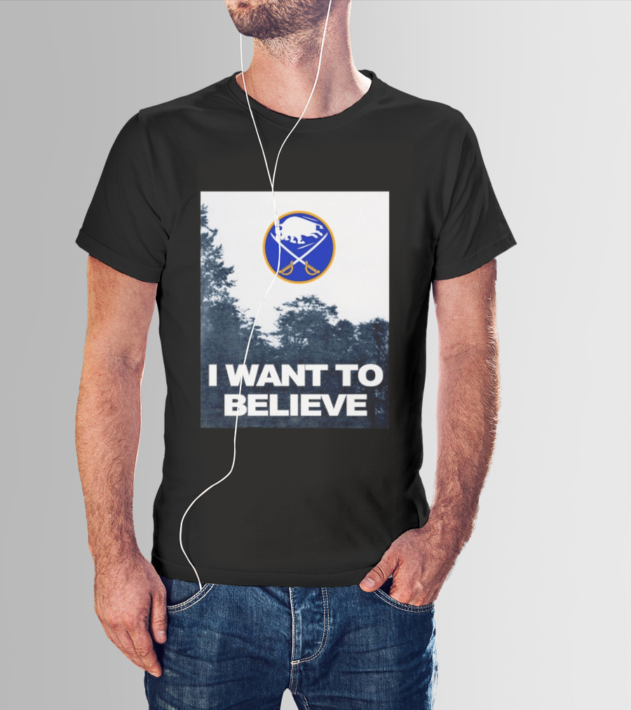 Buffalo Sabres I Want To Believe UFO Hockey T-Shirt