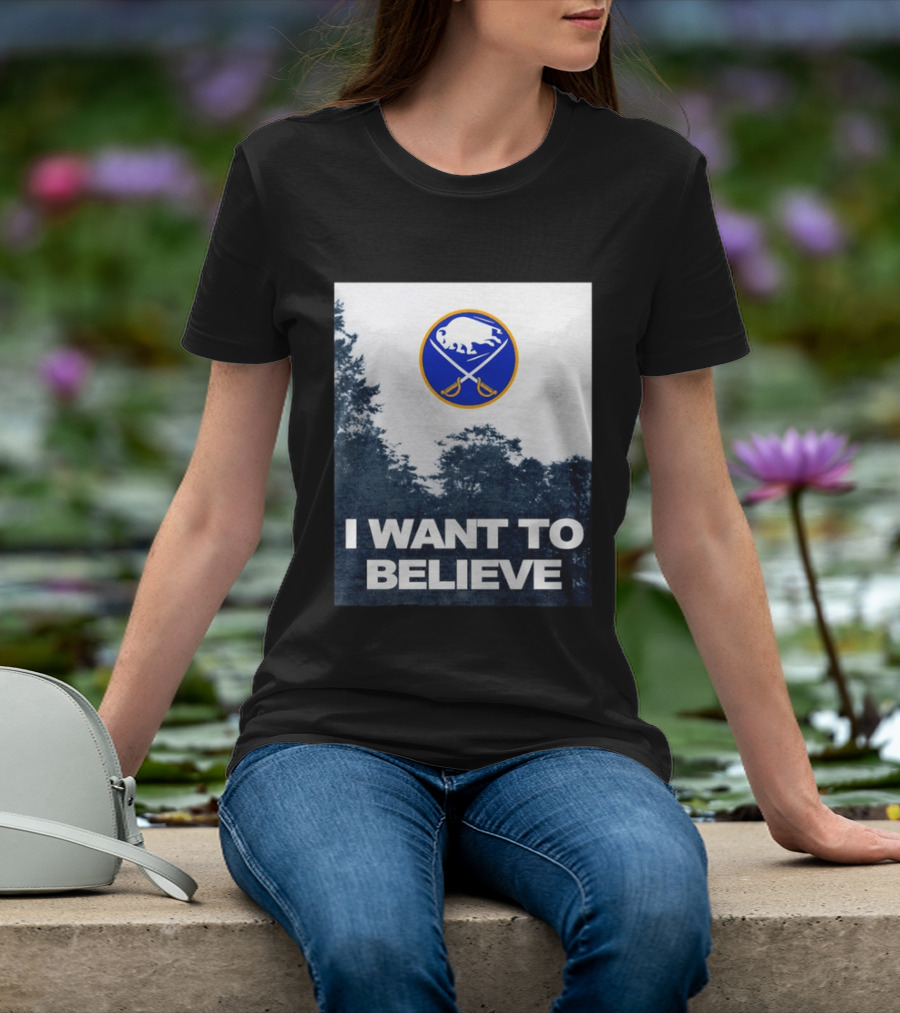 Buffalo Sabres I Want To Believe UFO Hockey T-Shirt