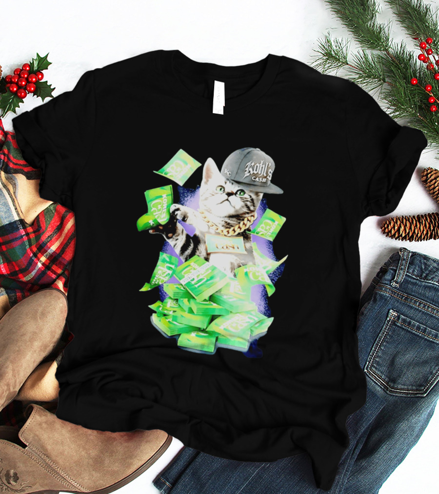 Cats Love Kohl's Cash KC Cap And Gold Chain T-Shirt