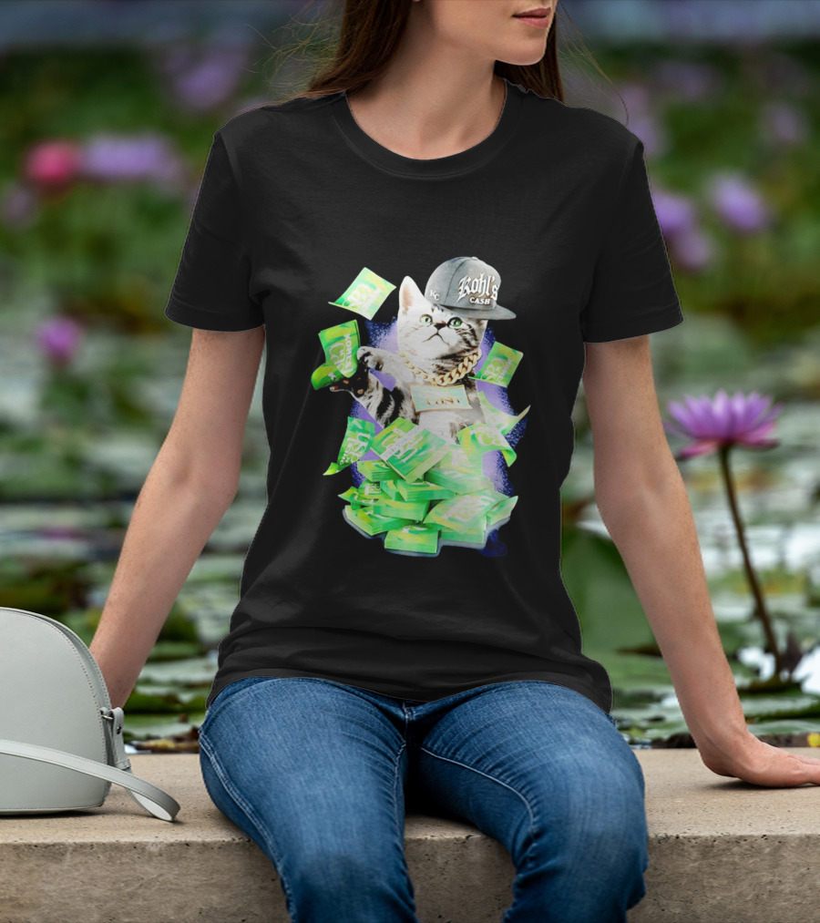 Cats Love Kohl's Cash KC Cap And Gold Chain T-Shirt