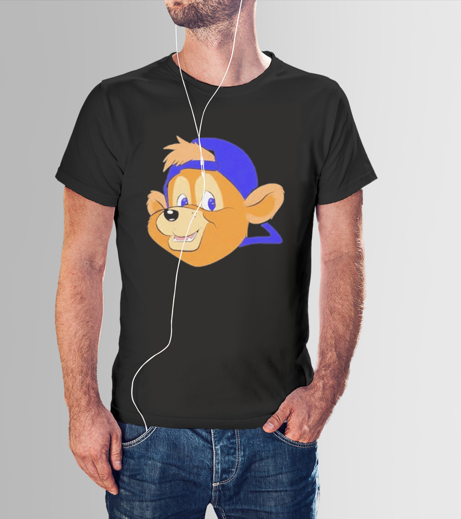 Chicago Cubs Clark Mascot Face Blue Cap T-Shirt