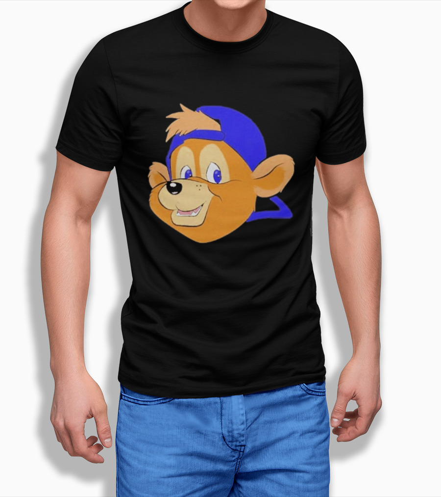 Chicago Cubs Clark Mascot Face Blue Cap T-Shirt