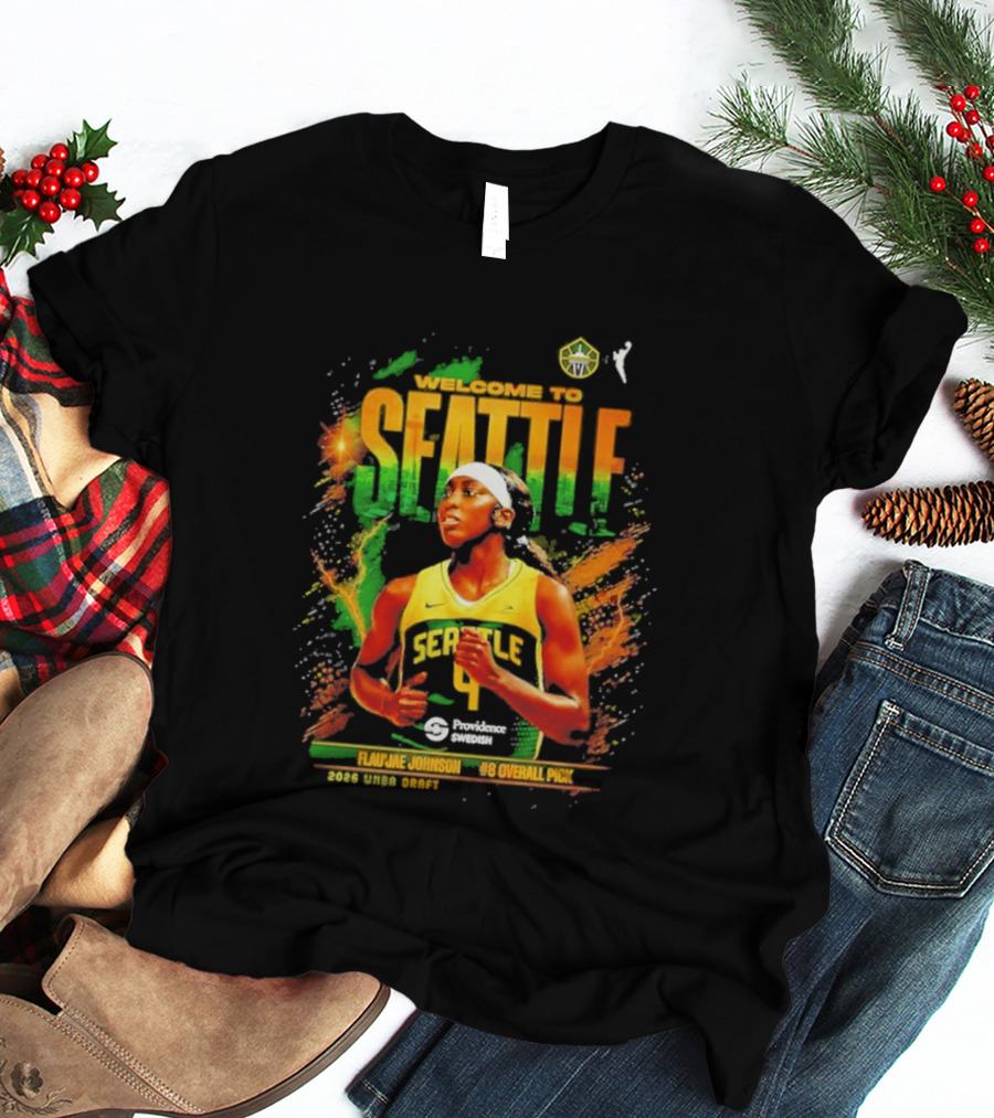 Welcome To Seattle Flau'jae Johnson WNBA Seattle Storm Rookie Season 2023 T-Shirt