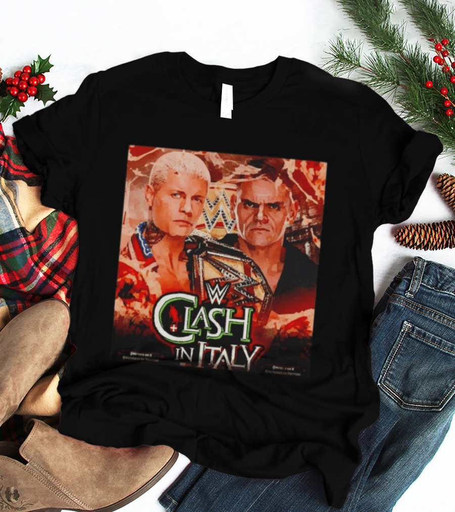WWE Clash In Italy Cody Rhodes Vs Gunther May 31 Event T-Shirt