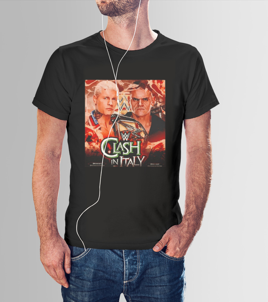 WWE Clash In Italy Cody Rhodes Vs Gunther May 31 Event T-Shirt