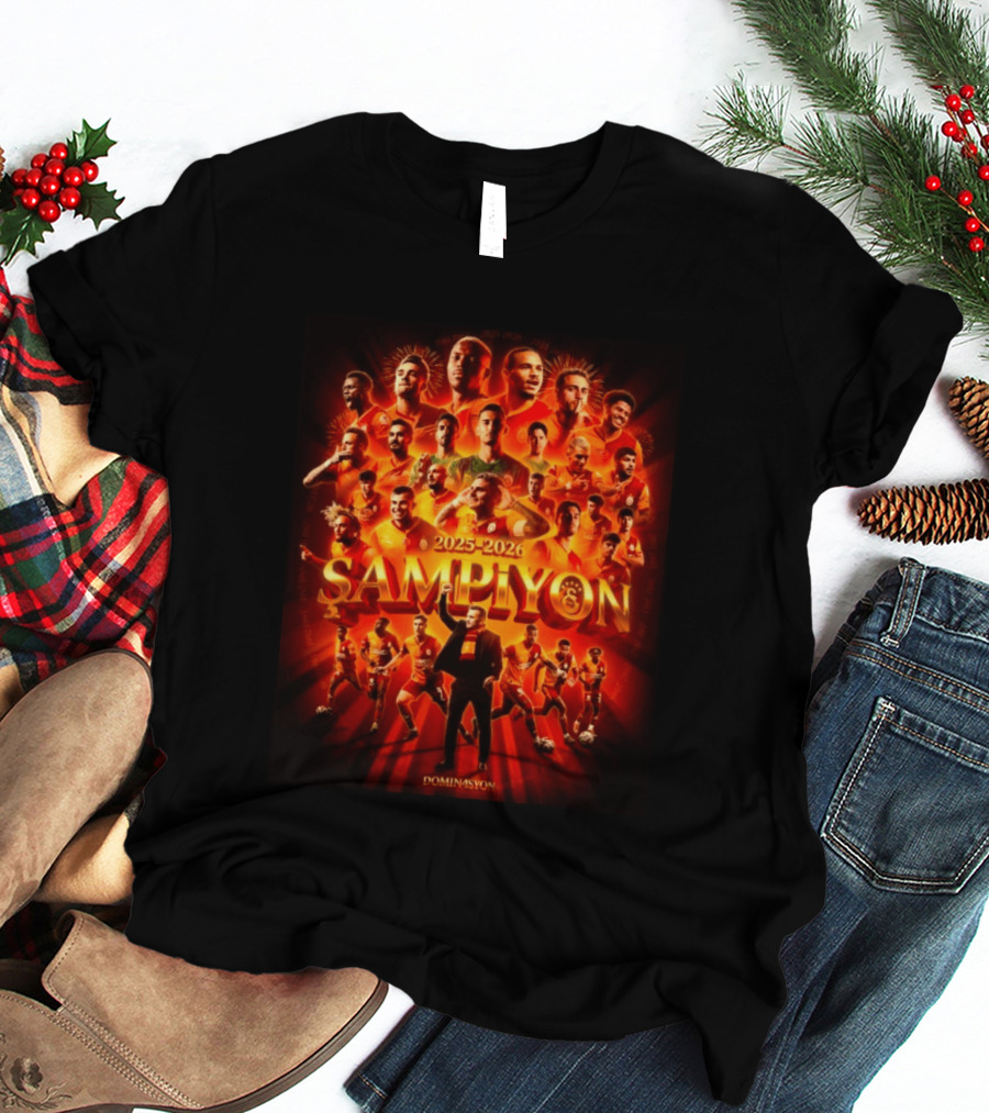 Galatasaray 2025 2026 Şampiyon Süper Lig Dominasyon 26th Win Celebration T-Shirt