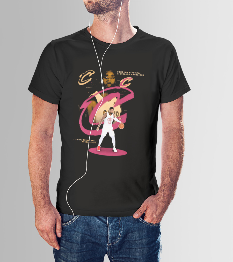 Donovan Mitchell Cleveland Cavaliers Basketball C Legacy 45 T-Shirt