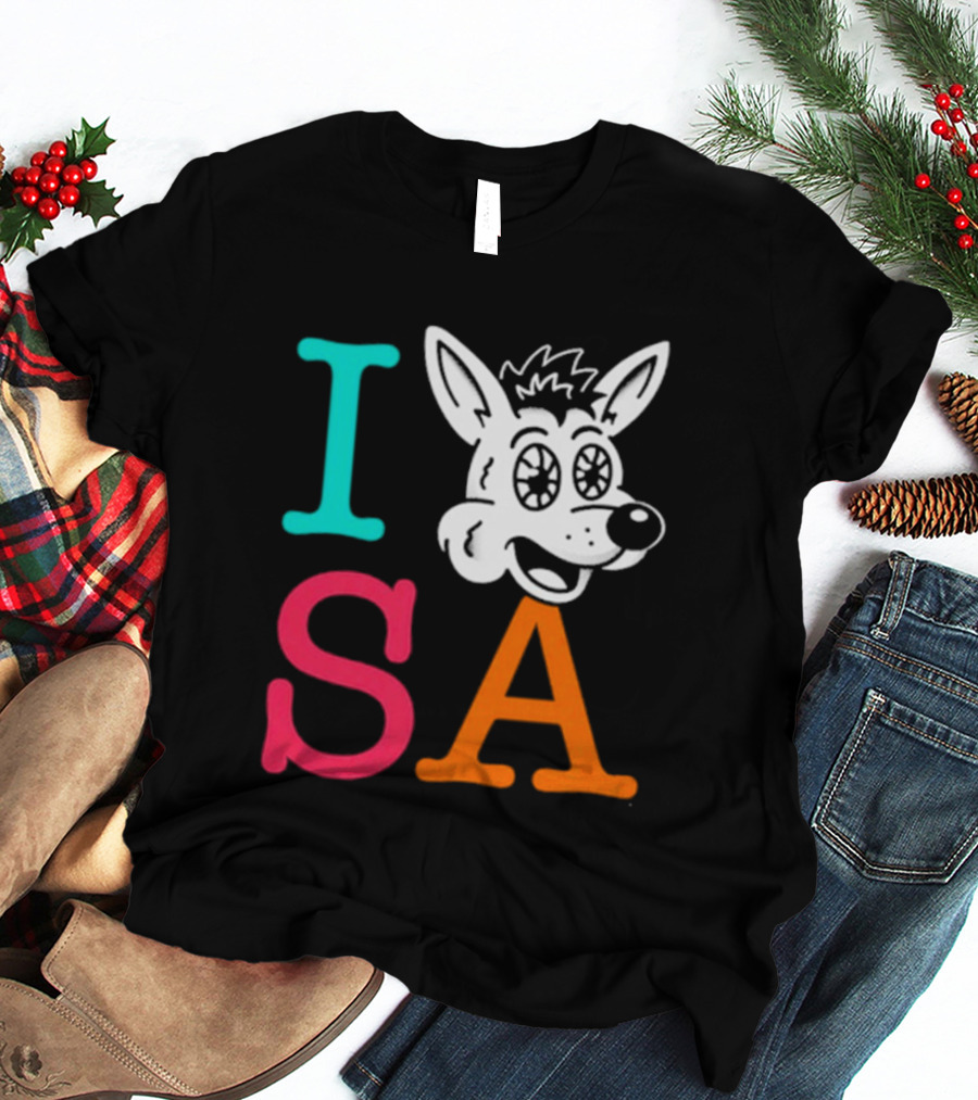 I Love SA Coyote Spurs Basketball T-Shirt