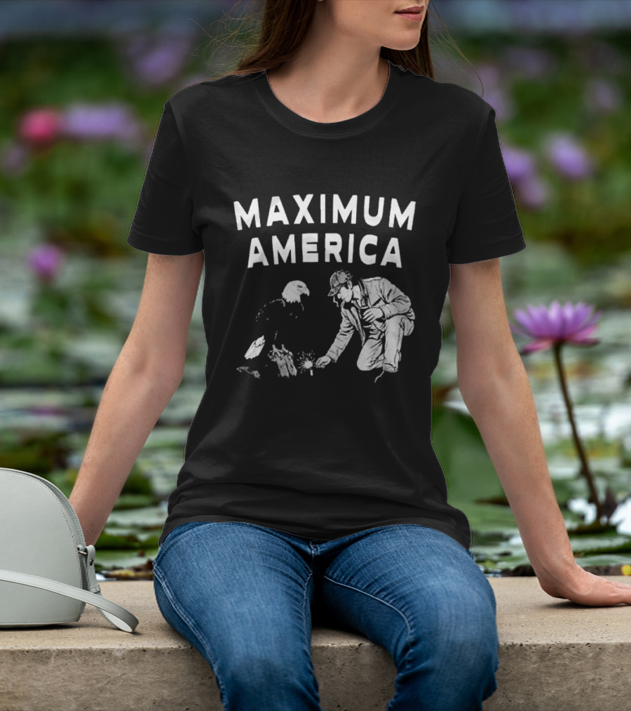 Maximum America Bald Eagle Iconic Patriotic T-Shirt