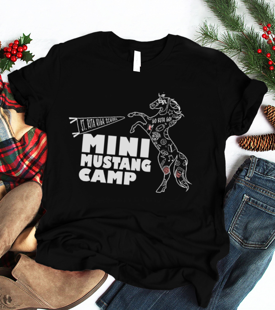 St. Rita High School Mini Mustang Camp Peppy Horse Activities T-Shirt