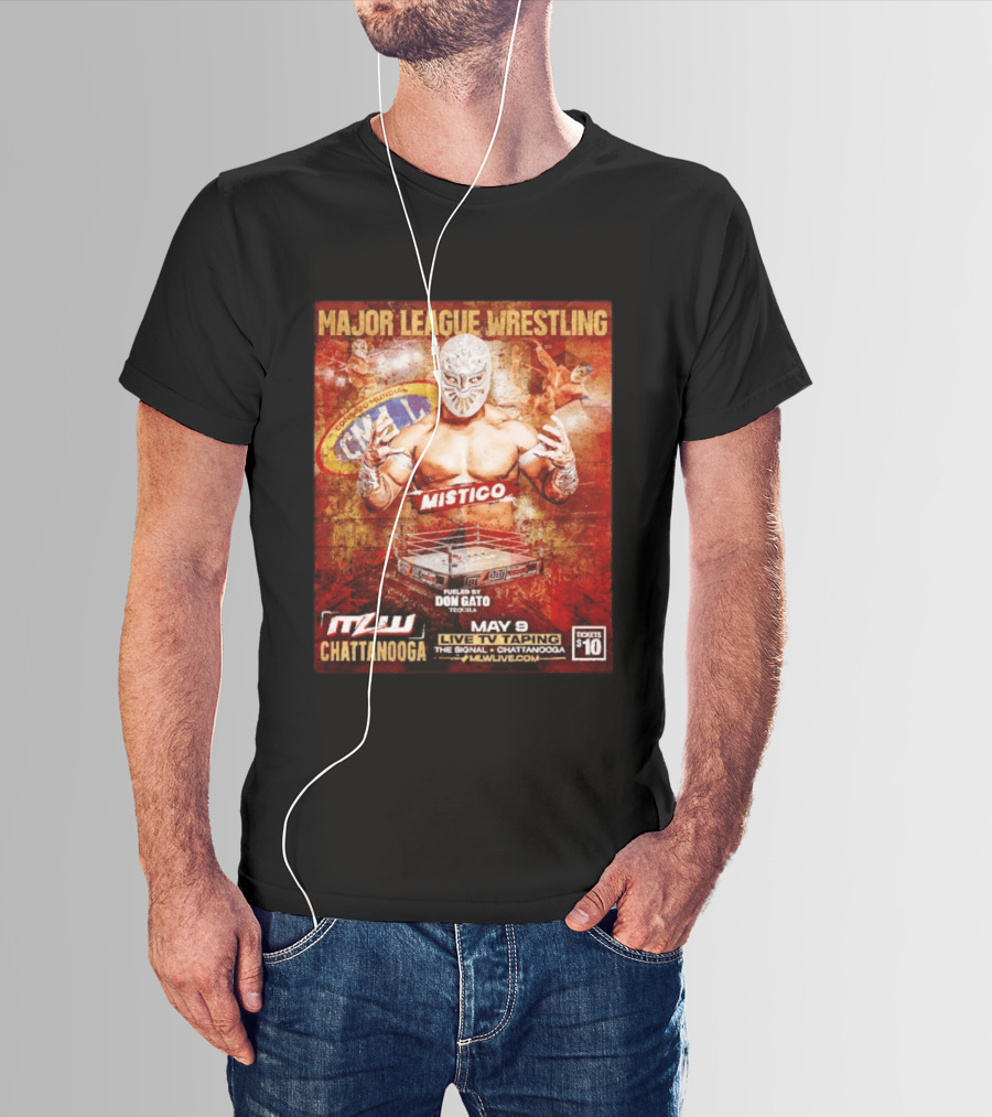 Mistico Major League Wrestling May 9 Live TV Taping The Signal Chattanooga T-Shirt