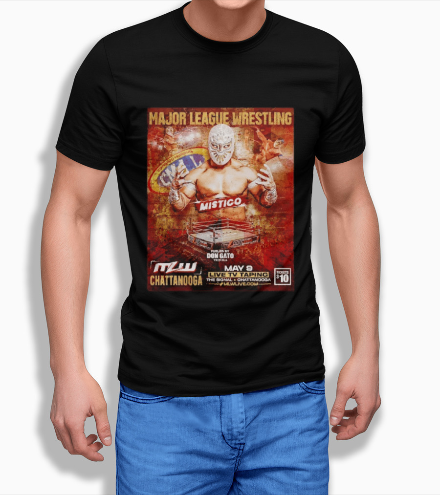 Mistico Major League Wrestling May 9 Live TV Taping The Signal Chattanooga T-Shirt