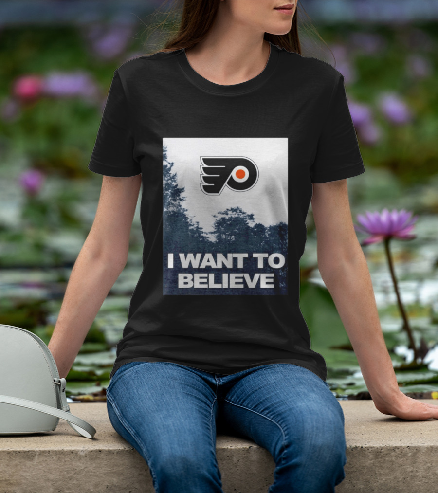 Philadelphia Flyers I Want To Believe UFO Hockey T-Shirt