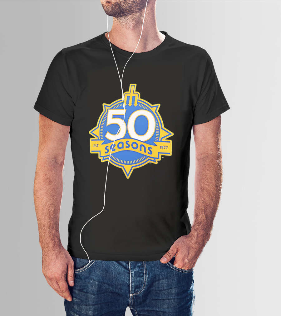 Seattle Mariners 50 Seasons Est. 1977 Baseball Anniversary T-Shirt