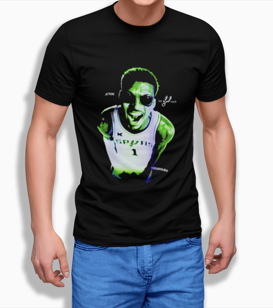 The Alien Victor Wembanyama Spurs X Files Mashup Paranormal Basketball T-Shirt