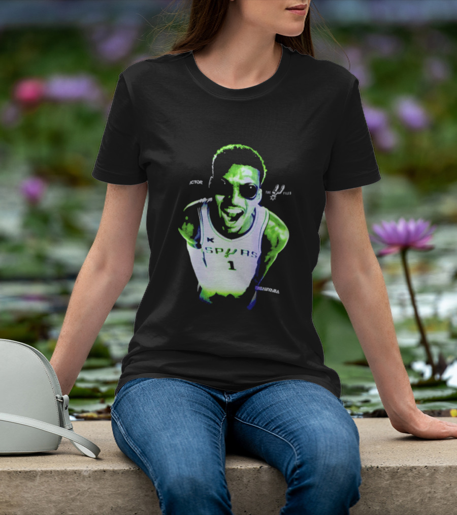 The Alien Victor Wembanyama Spurs X Files Mashup Paranormal Basketball T-Shirt