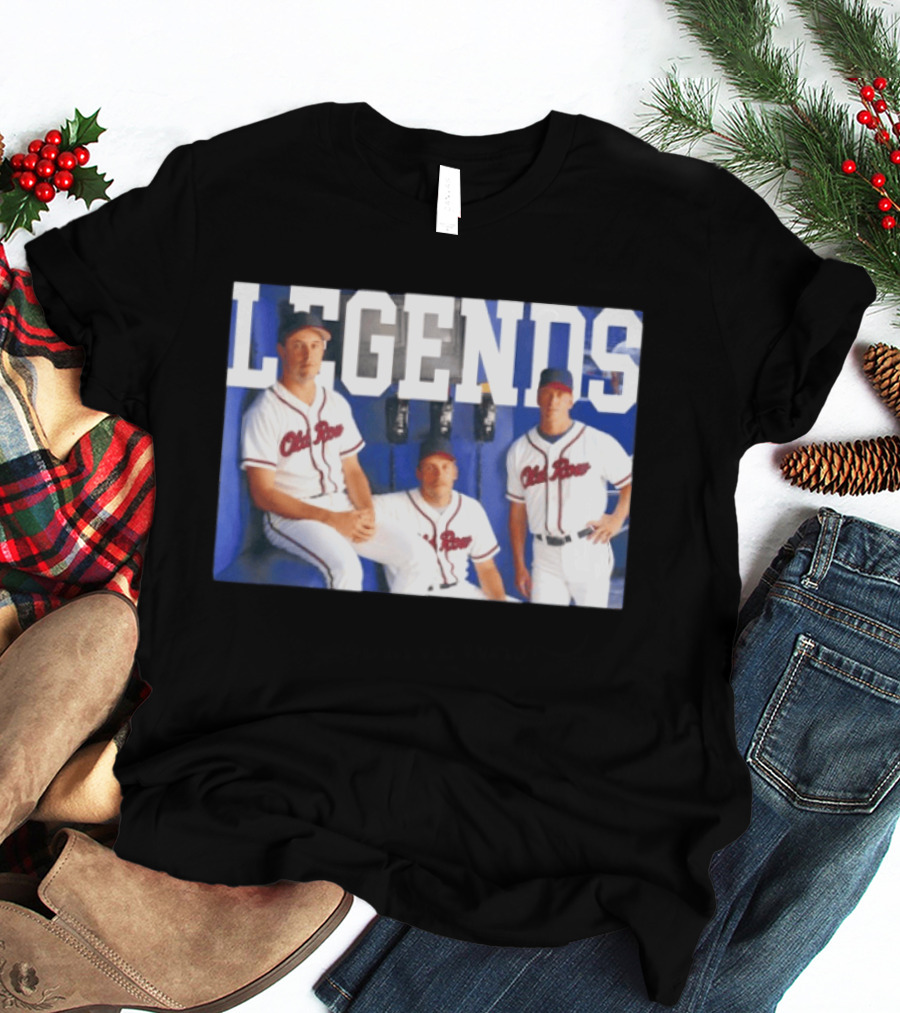 Atlanta Braves Legends The Big Three 1993 2002 T-Shirt