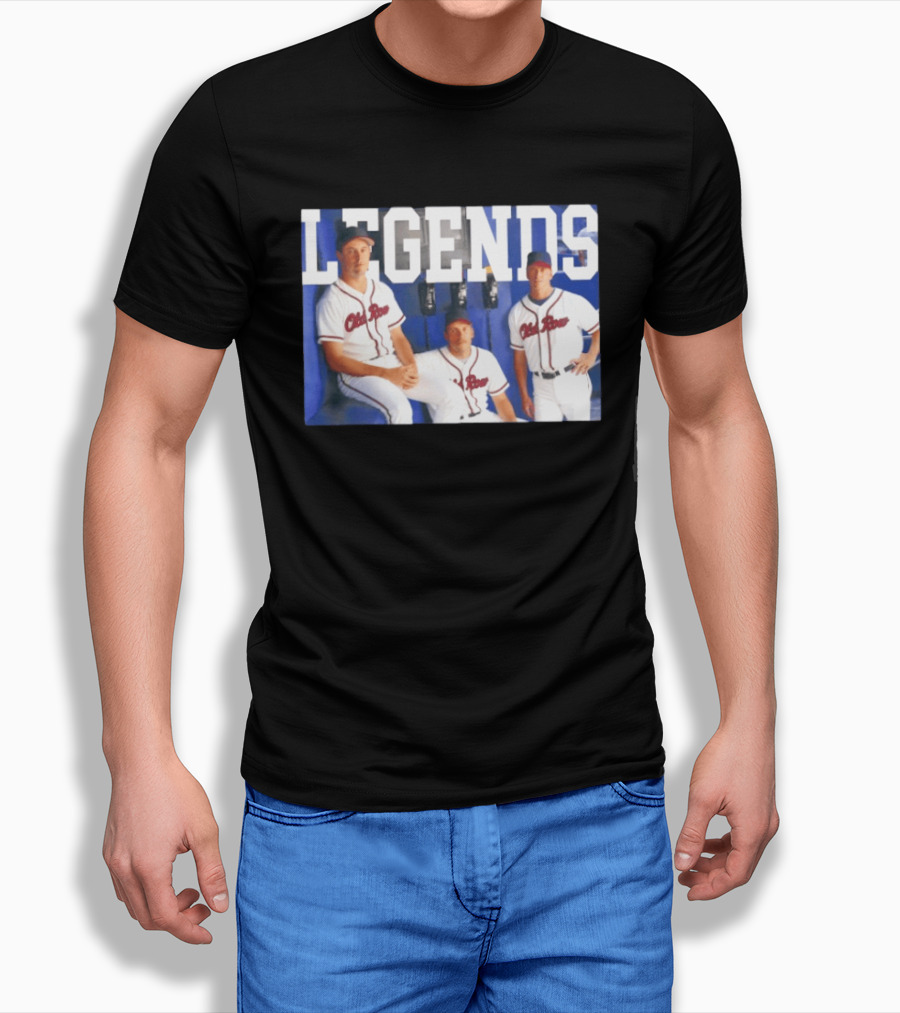Atlanta Braves Legends The Big Three 1993 2002 T-Shirt