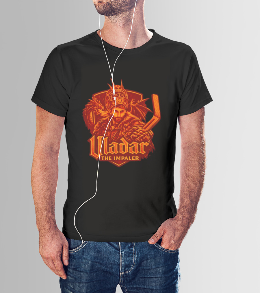 Vladar The Impaler Dan Vladar Hockey Goalie Dragon Warrior T-Shirt