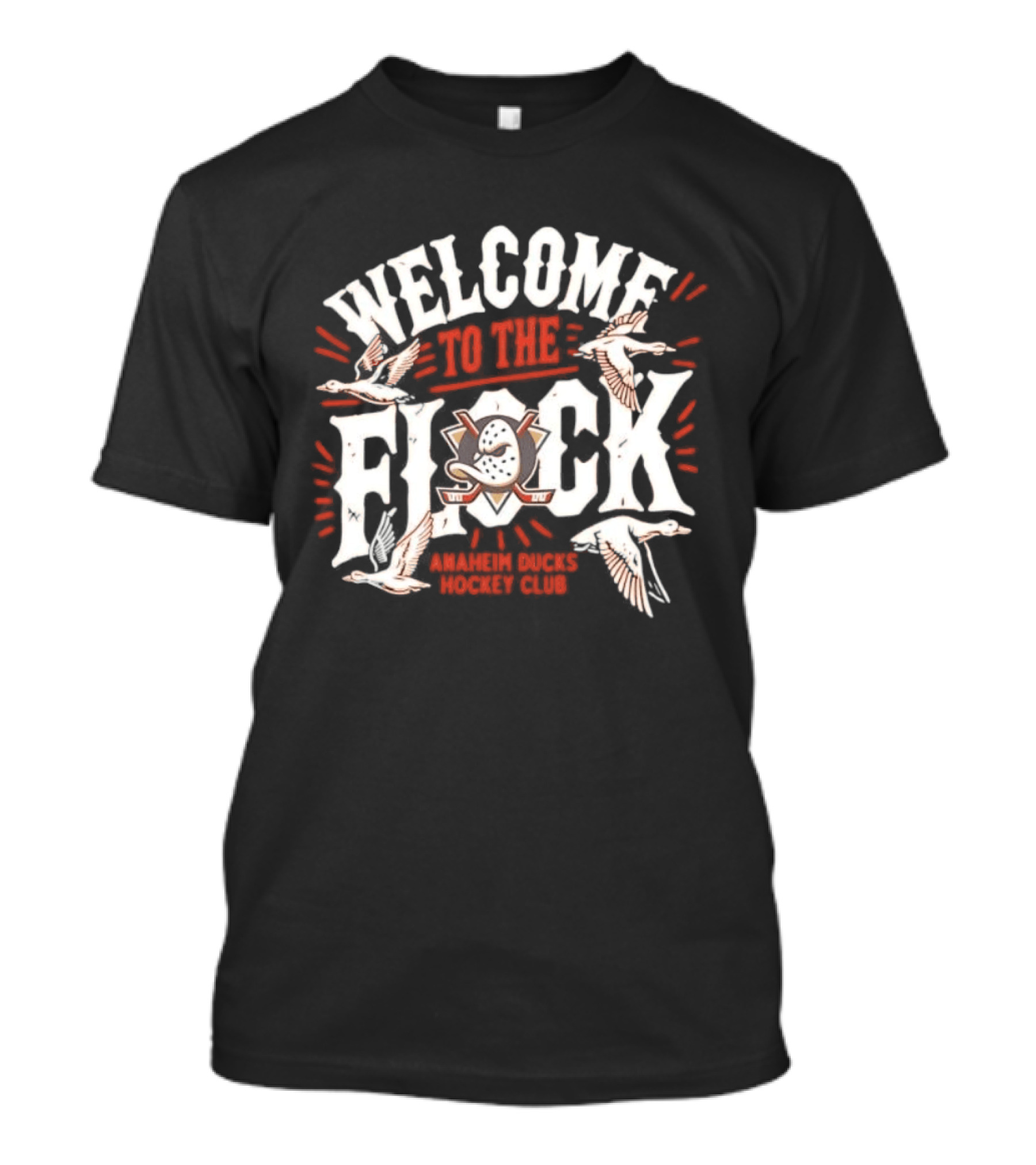 Welcome To The Flock Anaheim Ducks Club Team Fan Gear T-Shirt