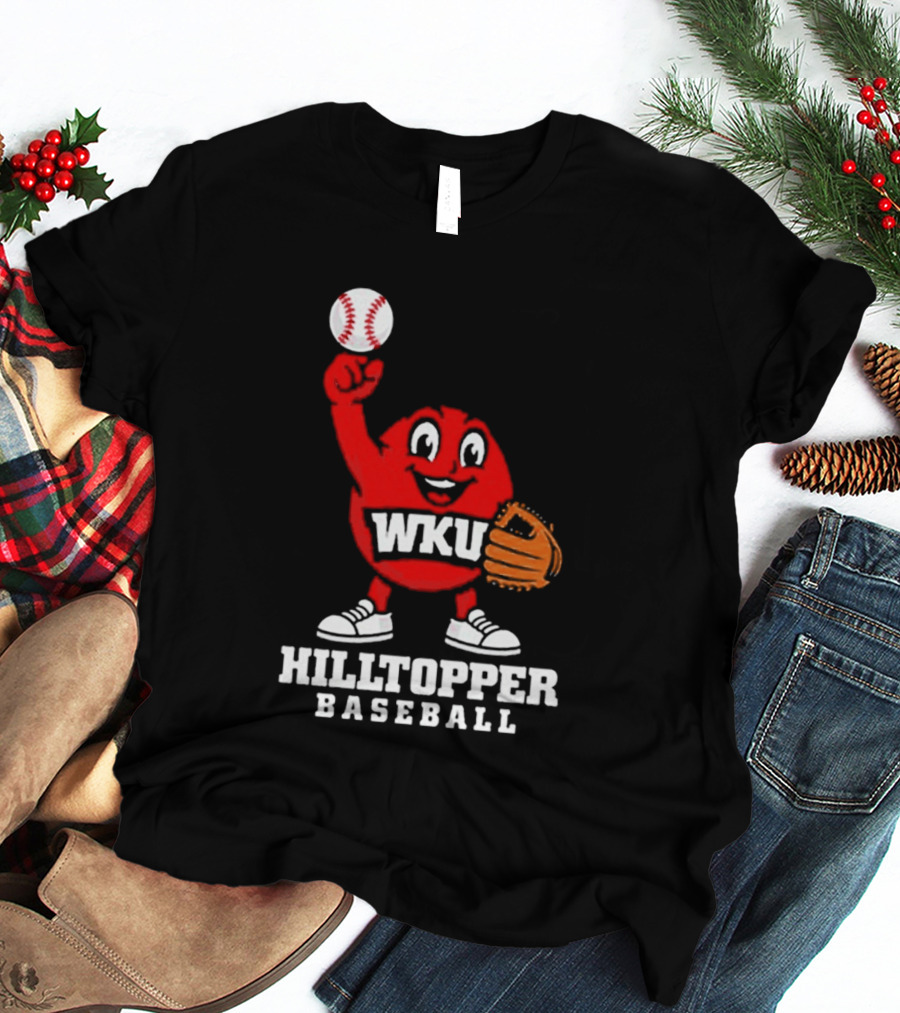 WKU Hilltopper Baseball Mascot With Glove And Ball T-Shirt