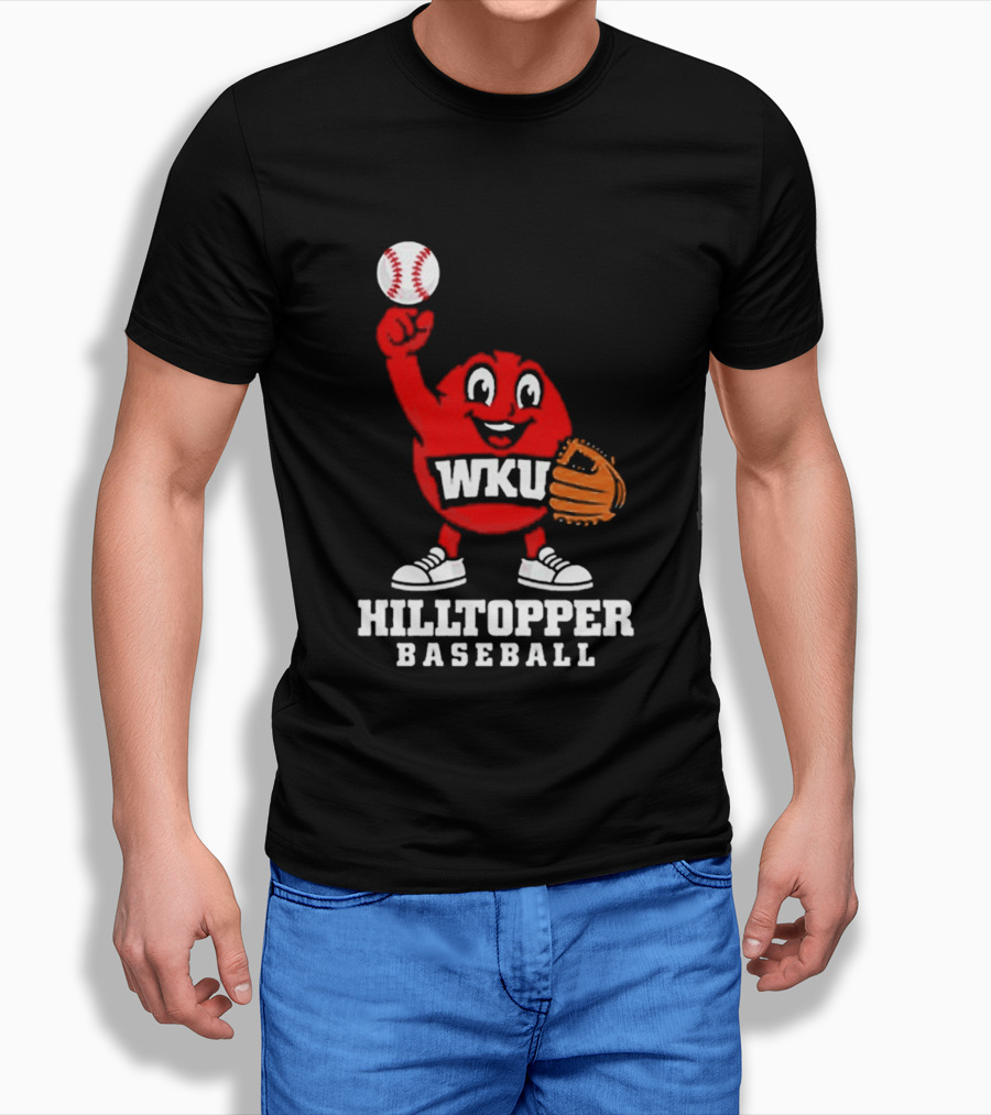 WKU Hilltopper Baseball Mascot With Glove And Ball T-Shirt
